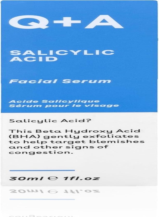 Q+A Salicylic Acid Serum (30ml), Exfoliating, Pore-Minimising and Oil-Controlling Face Serum for Blemish-Prone Skin, Skincare With Salicylic Acid, Succinic Acid and Betaine - Image 2
